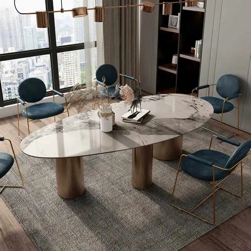 Luxury Kitchen Furnitures Dining Table Sets Simple Modern Space Saving Folding Table Portable Esstisch Living Room Furniture