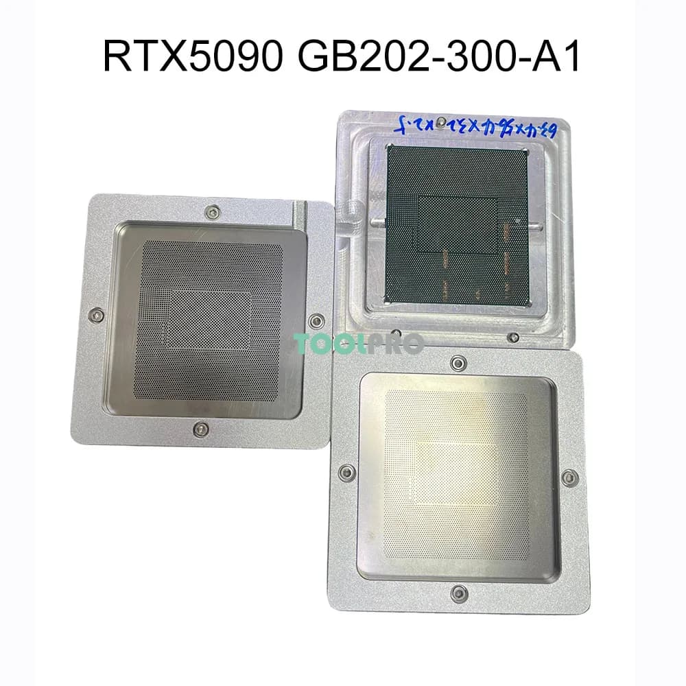 Solder Paste/Ball Stencil RTX5090 GB202-300-A1 BGA Reballing Stencil Template Planting Tin Platform 82X82mm Customized Accept