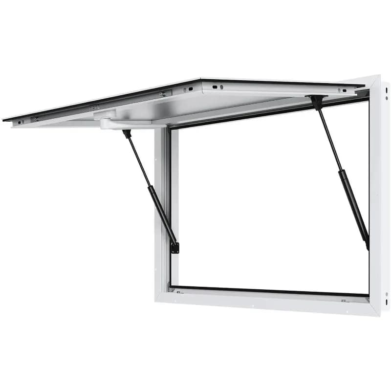 Modern Kitchen Mobile Dining Cart Aluminum Alloy Frame Stainless Steel Folding Screen Vertical Opening Swing Window Service