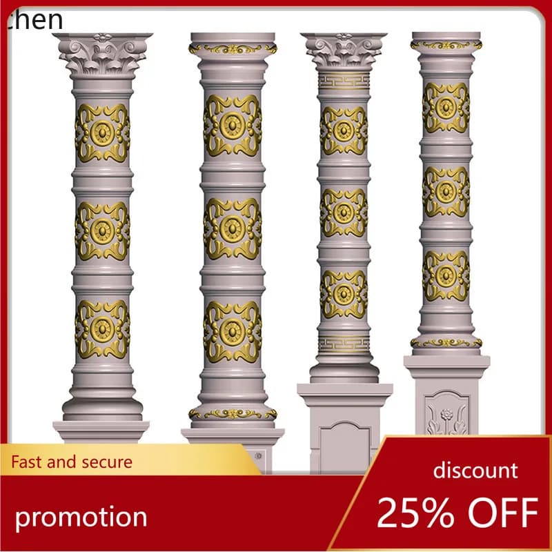 ZML Roman Column Mold Round Cast-in-Place Architectural Column Model Column