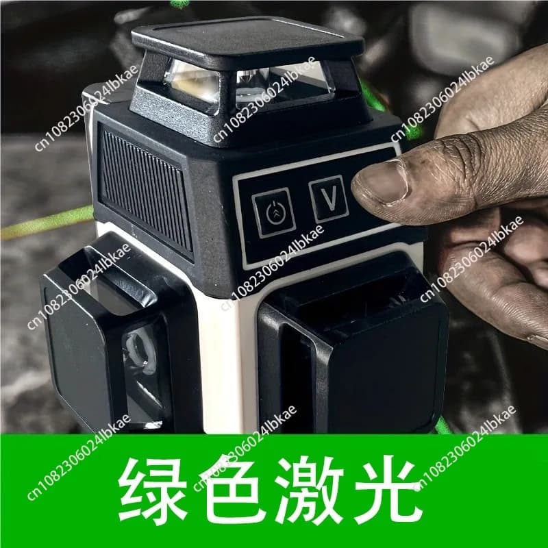Mini 16-wire laser level, automatic leveling high-precision green strong light fine line wall mount instrument, with accessorie