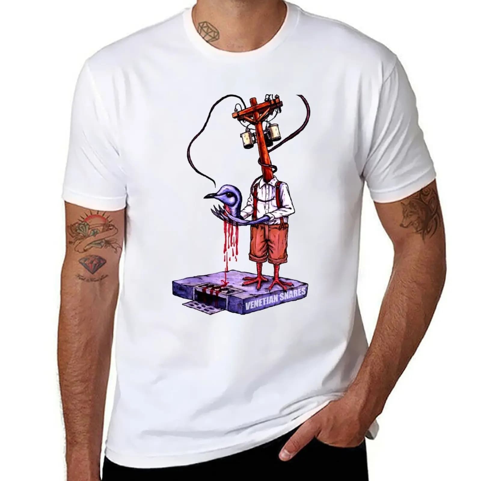 Venetian Snares Merch T-Shirt t shirts for man graphic funny men t shirt cotton 100% cotton t shirt man T-Shirt