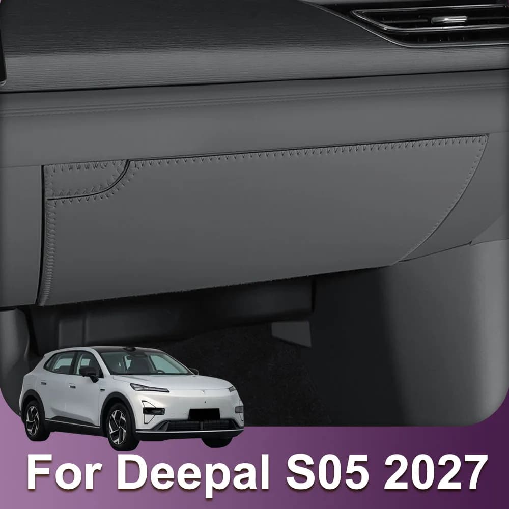 Front Passenger Glove Box Anti Kick Pad Fit For Changan Deepal S05 2027 Leather Anti Dirt Pad Automotive Modification Supplies