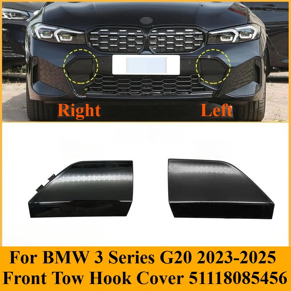 For BMW 3 Series G20 2023-2025 Front Tow Hook Cover 51118085456 Sport Line Bumper Tow Eye Cap Replacement Exterior Accessories