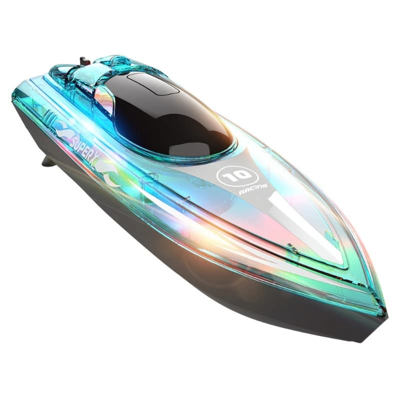 Speedboat luminous company team built a water racing children's toy boat
