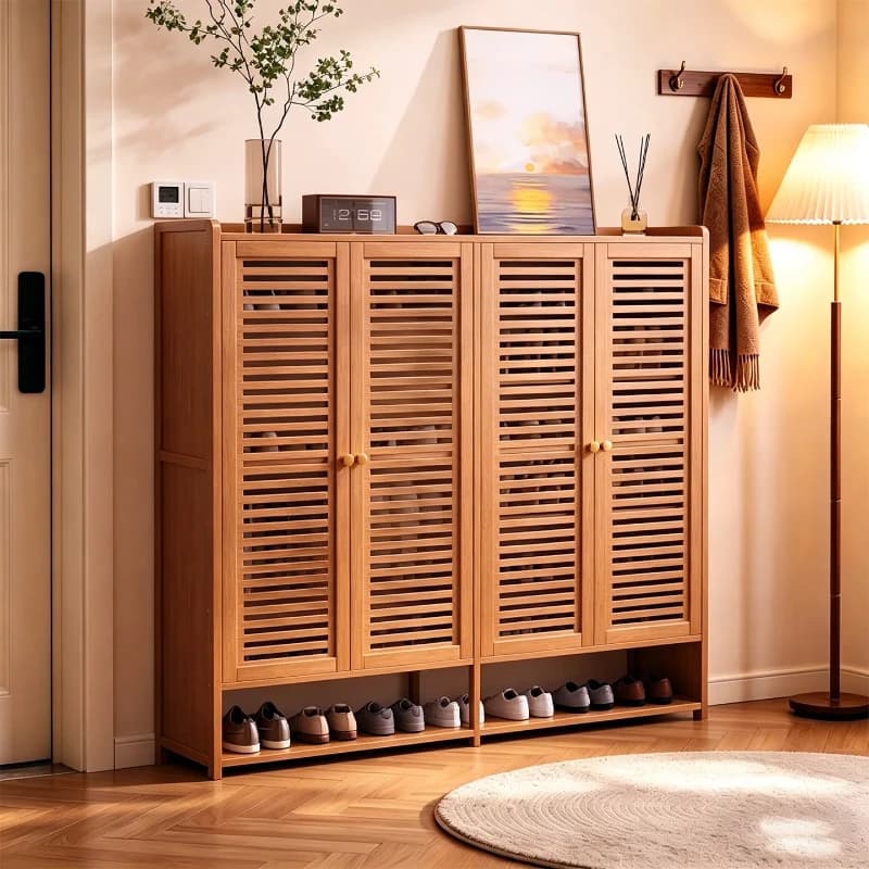 Book Shelf Storage Shoes Cabinets Bamboo Cupboards Japanese Outdoor Shoes Cabinets Farmhouse Hidden Scarpiera Furniture Home