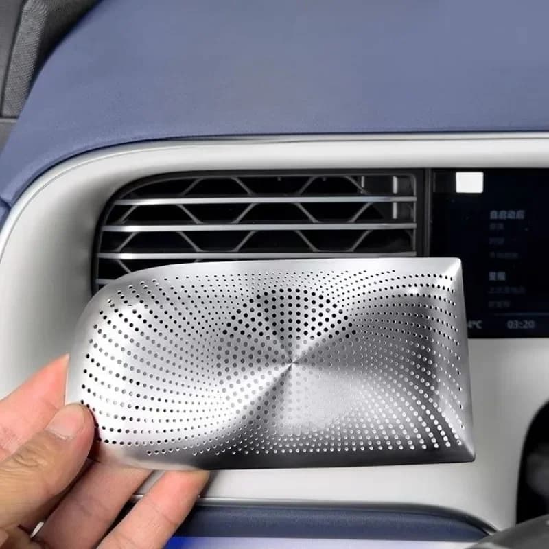 For XPENG G6 2025 Stainless Steel Front Dashboard Upper Air Conditions Outlet Cover Side Left Right AC Vent Panle Cover