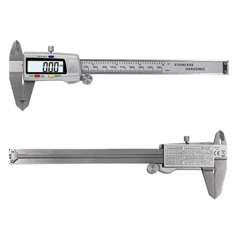 Stainless steel digital vernier caliper, electronic measuring instrument, measuring tool,150mm. Learning, industry, woodworking
