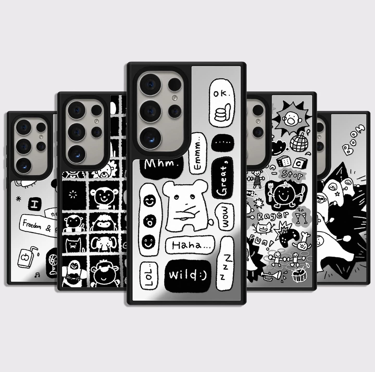 Wild Haha Mirror Surface Magnetic Phone Cover for Samsung Galaxy S23 S24 S25 S26 Ultra S26+ Plus Case
