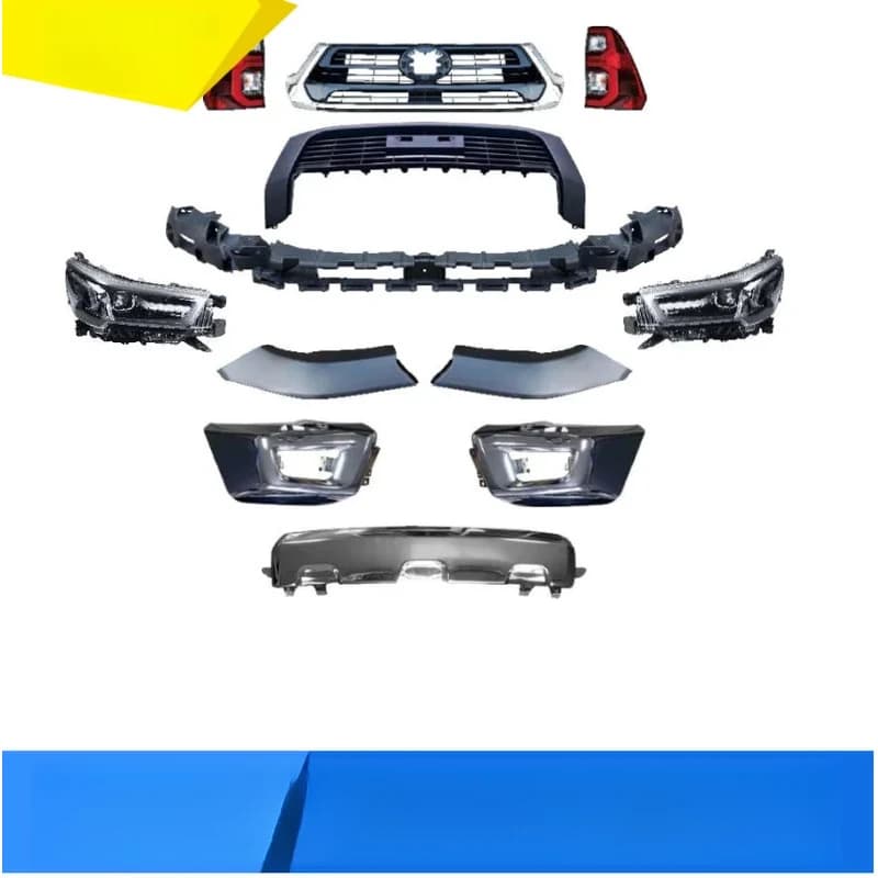 STLFBody Kit For Car Full Body Kit Car Custom Kits Front Rear Parts  Custom For2016 Hilux Middle East Type Upgr To 2021