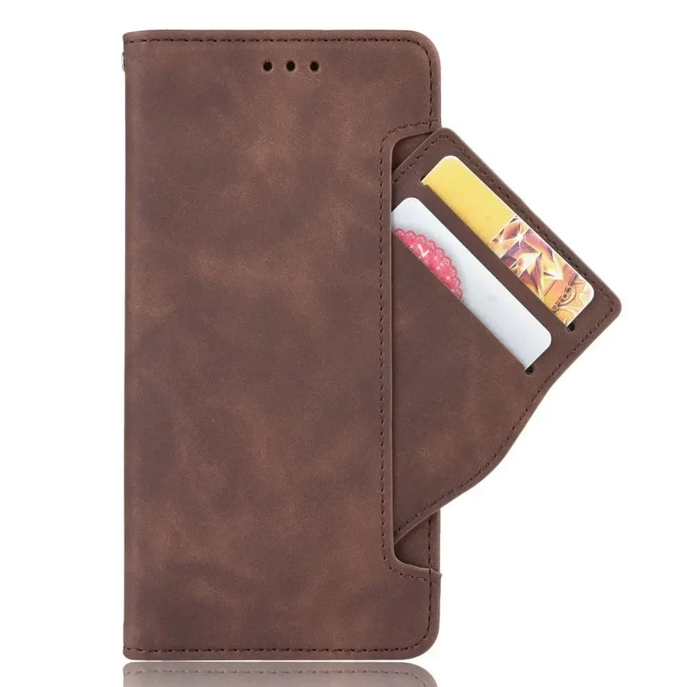 Luxury Leather Card Slot for iPhone 16e 16 Pro Max Case iPhone 13 Mini 12 11 Pro 14 Plus 15 16 E Flip Cover Pocket Etui iPhone16