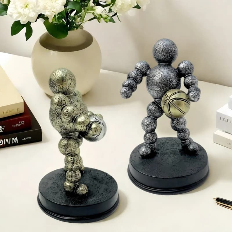 Abstract movement people football basketball living room decoration piece bedroom office desk resin decorative item