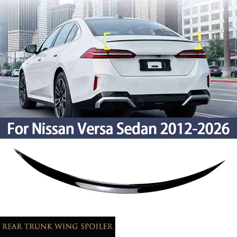 Car Exterior Tuning Rear Trunk Lid Spoiler Wing Stickers For Nissan Versa Sedan 2012-2026 Auto Accessories