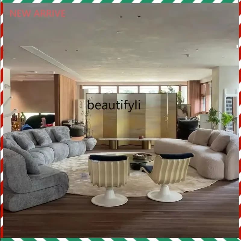 D2520 Modern Minimalist Sofa for Living Room, Hotel Reception,  Clothing Store Sofa, Light Luxury, Personalized Leisure Lazy Sof