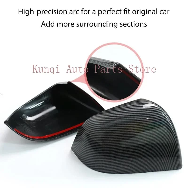 For Tesla Model Y Juniper  Launch 2025 Car Paste Side Door Mirror Cover Auto Exterior ABS Sides Rearview Cover Carbon Fiber New