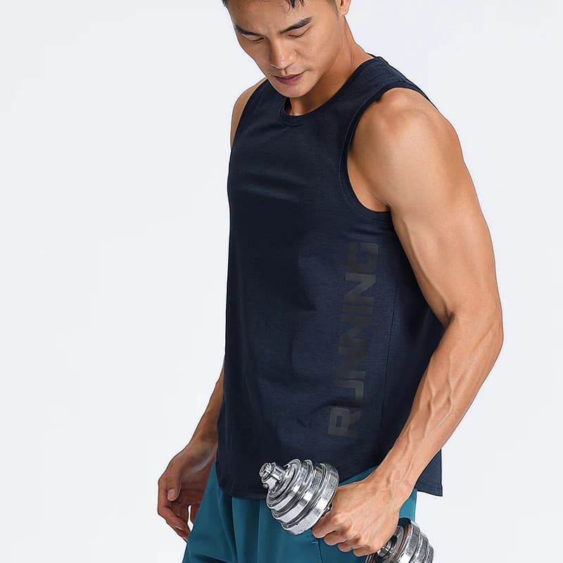 Spring Summer Training Fitness Solid Color Men's Vest Quick Drying Breathable High-quality Top Multiple Colors to Choose From