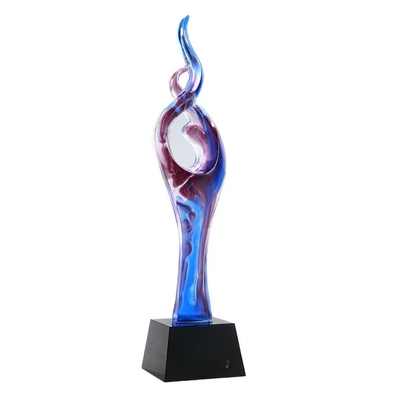 High-end glazed trophy The first life creative enterprise team annual meeting to commemorate outstanding employees