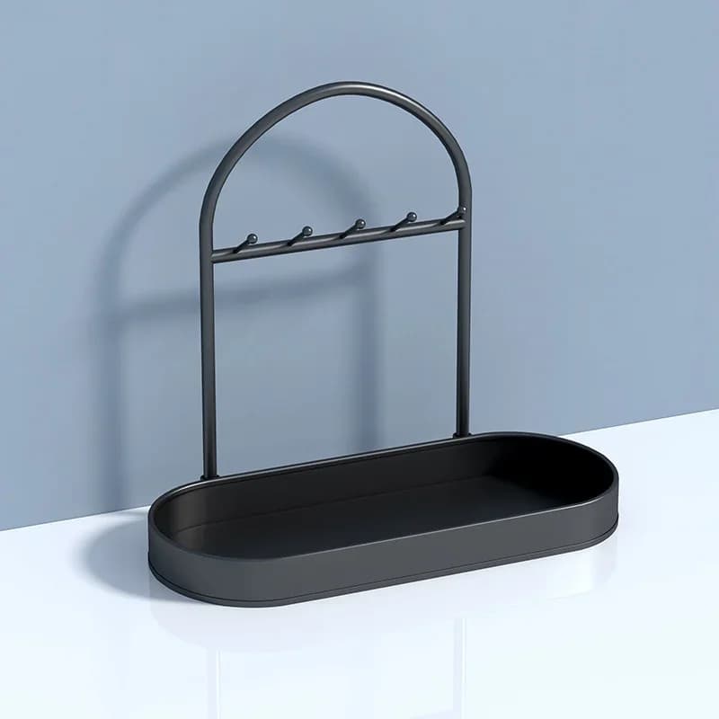 Hanging Key Holder Wall Mount Entryway Organizer With Decorative Dish For Jewelry Perfume Coins Storage Shoe Rack Tabletop