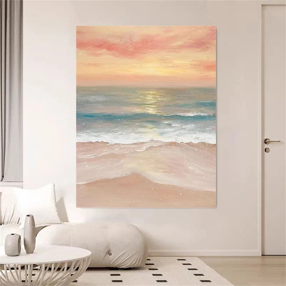 100% Hand-Painted Abstract Oil Painting Iron Tower Canvas Poster Wall Art Picture For Living Room Home Decor Image Luxury Murals