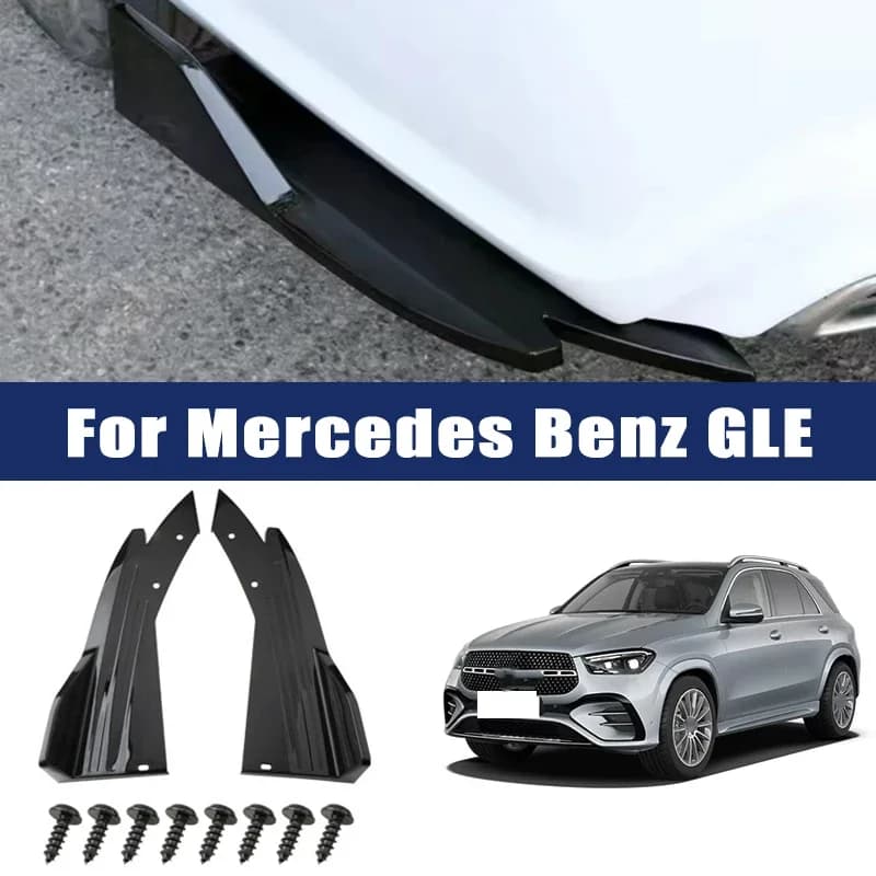 2pcs Rear Bumper Lip Diffuser Splitter Canard Protector Front Spoiler Body Kit For Mercedes Benz GLE(W166 W167 450 53 C92 C167)