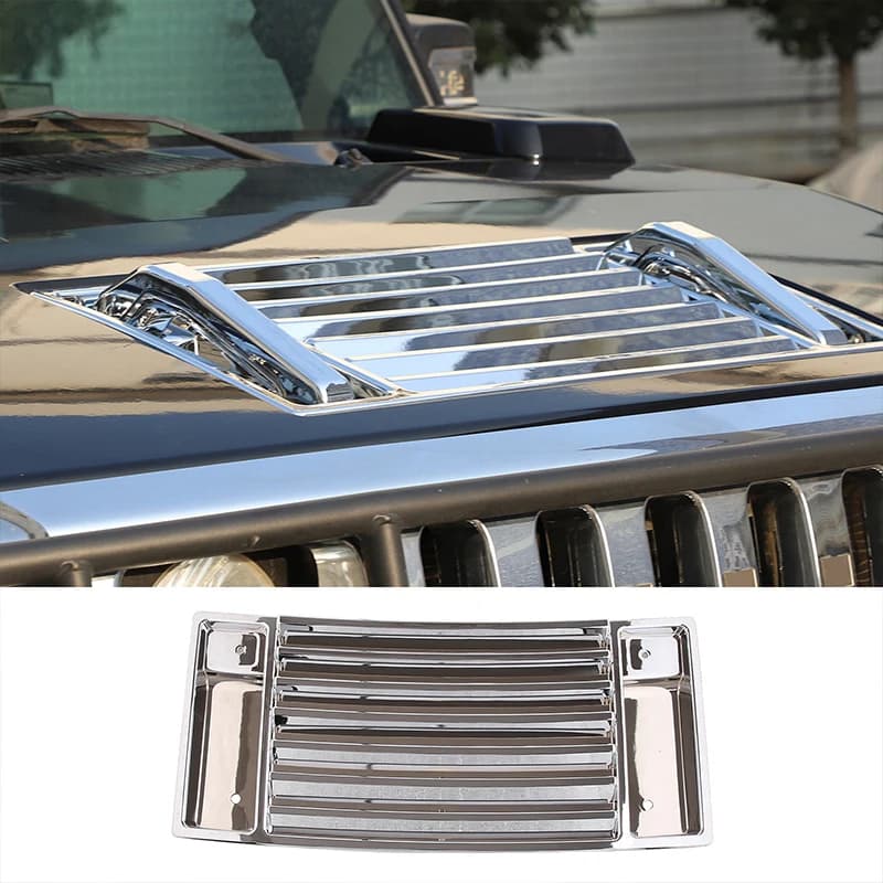 Front Bonnet Grille Garnish Hood Air Intake Protect Cover Engine Hood Vent Panel Trim Car Gadgets For Hummer H2 GMT800 2003-2009