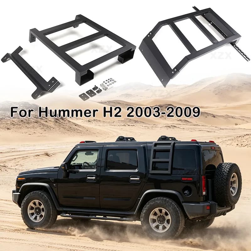 For Hummer H2 2003-2009 Aluminum Alloy Car Rear Window Expansion Climbing Ladder Auto modification Exterior