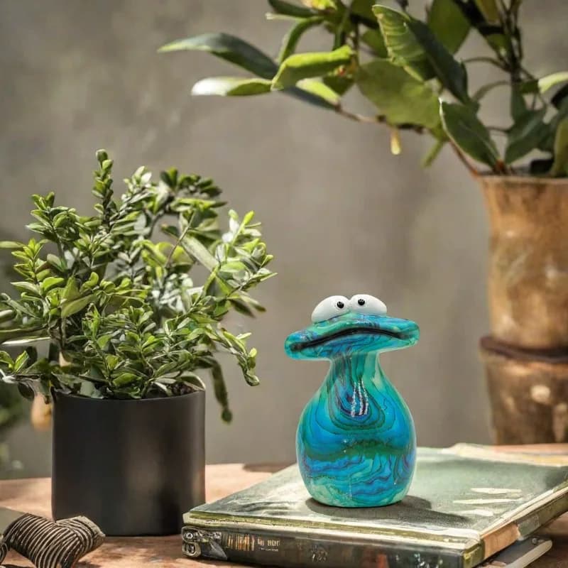 Graffiti Enchanting Large Mouth Frog Resin Statue, Home Decoration Collectibles Crafts, Animal Statues, Aesthetic Decorations