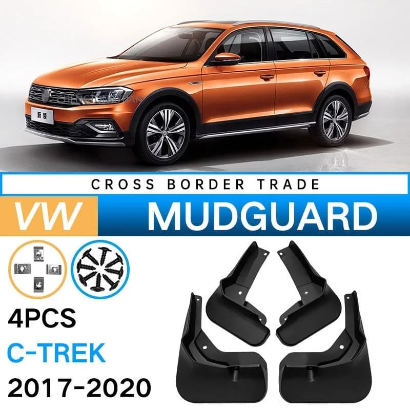 Mud Flaps Set of 4 for VW C-TREK 2017-2020 Car Accessories for Fender Splash Guards Mudguard Black ABS