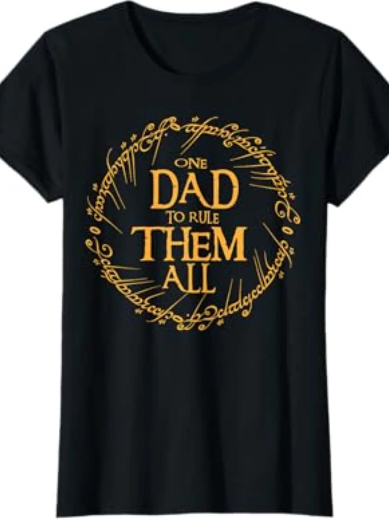 One Dad to Rule Them All Vintage Graphic T-Shirt 100% Cotton O-Neck Short Sleeve Summer Casual Mens T-shirt Streetwear
