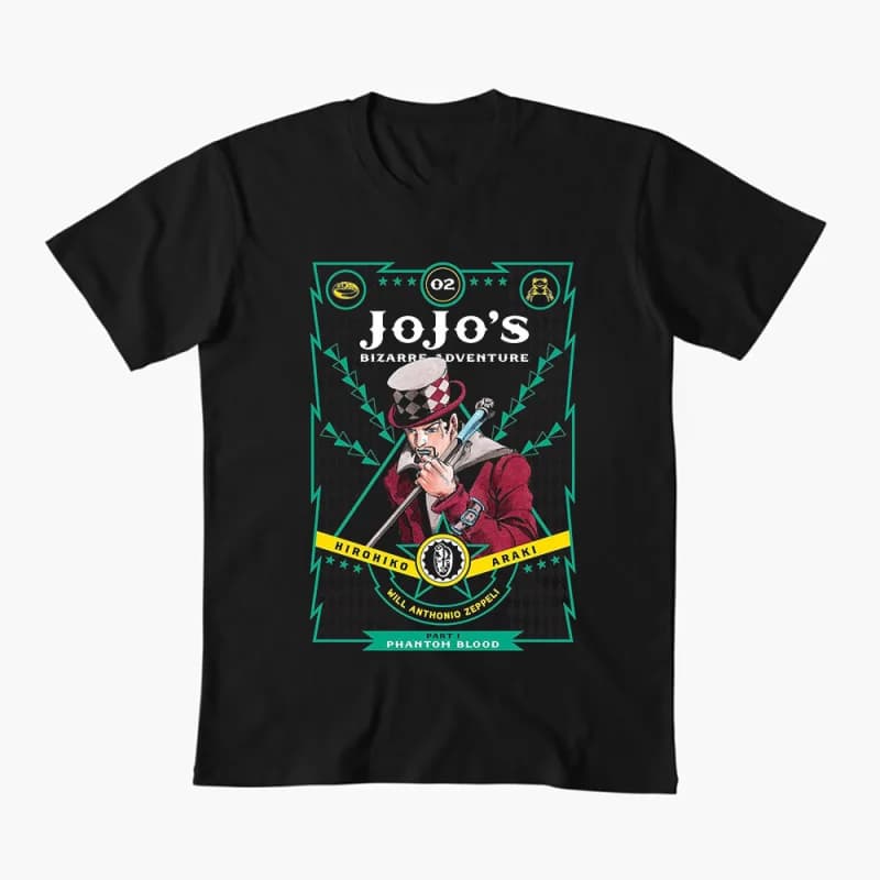 0413 JoJo's Bizarre Adventure Anime Gift t shirt 100% cotton printed Graphic Clothes Y2K clothing Cartoon Tee All size Tops