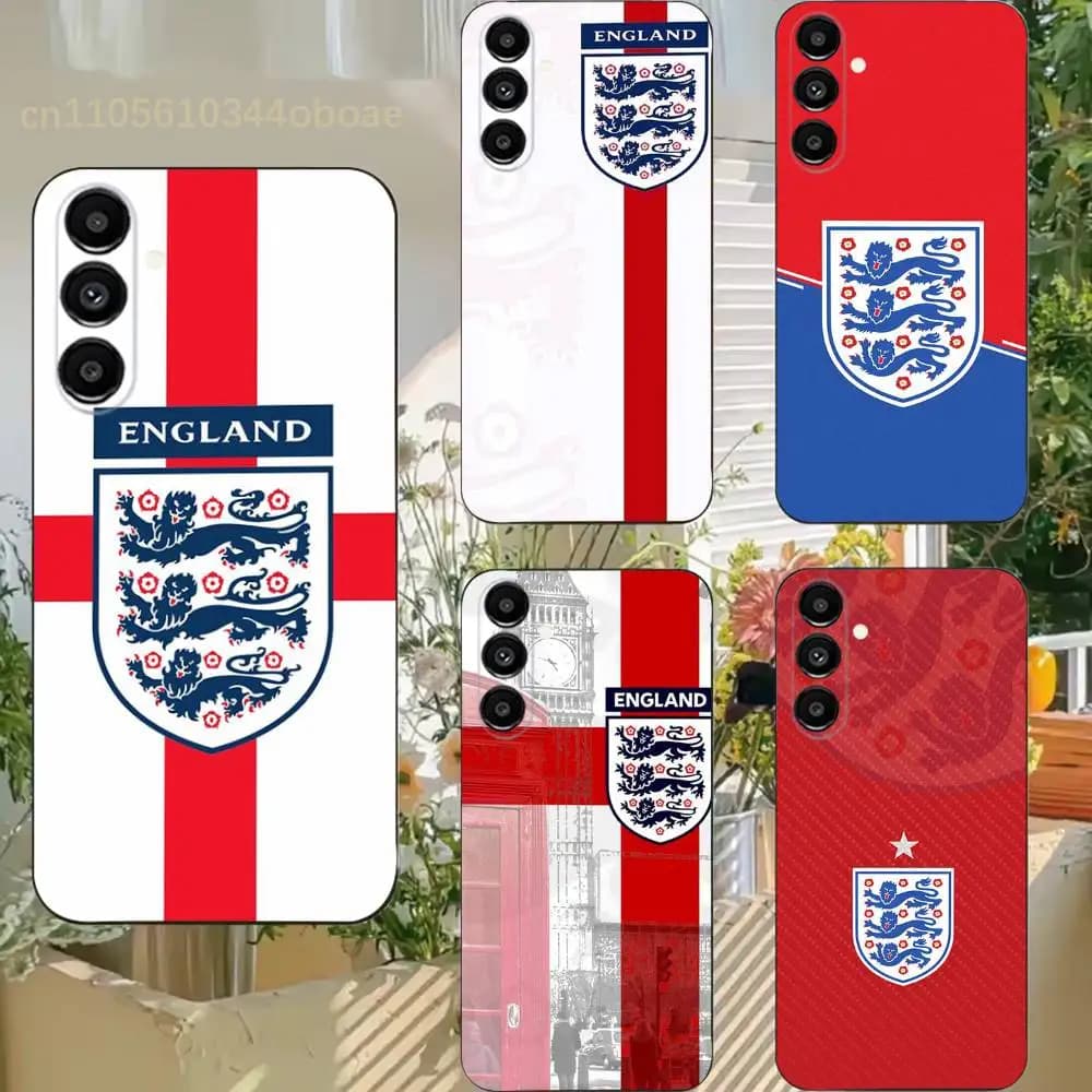 WC2026 ENG E-England Champion Phone Case For Samsung S25,24,21,22,23,20,S30,Ultra,Plus,Fe,Lite,Note,5G Black Soft