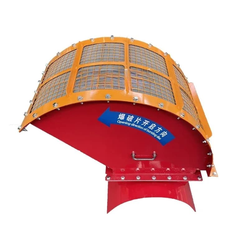 Explosion venting device, dust removal accessories, dust explosion venting valve hoist