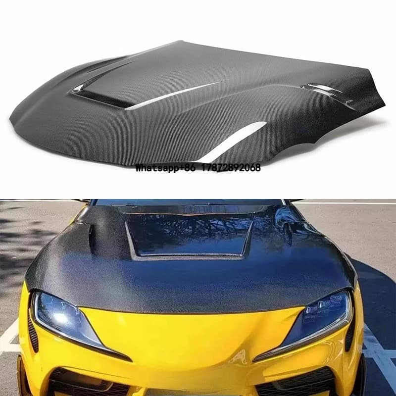VS Style High Quality Carbon Fiber Hood for Supra GR A90 A91 MK5 2013-2023 Front Engine Cover Bonnet Auto Parts Cover