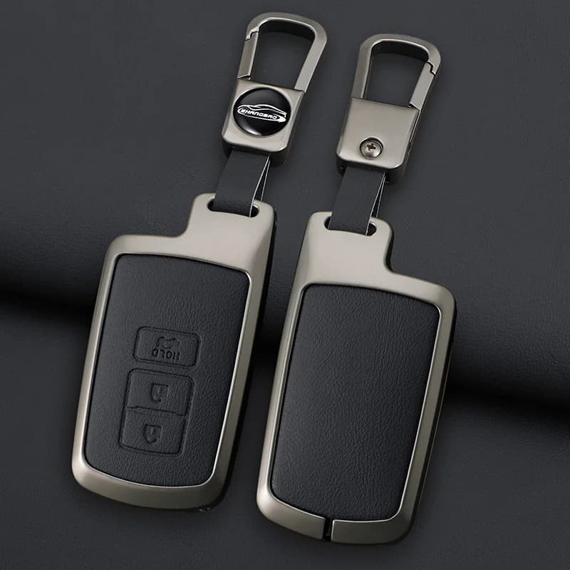 Zinc Alloy Key Cover Case Holder For Toyota Rave 4 2017 Auris Camry 50 2012 Land Cruiser Highlander 2015 Avalon Corolla Fob
