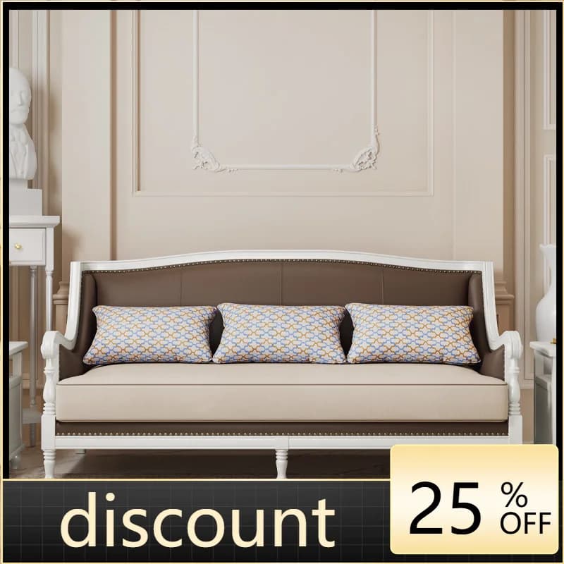 LMM all solid wood carving modern simple combination high-end French large apartment living room