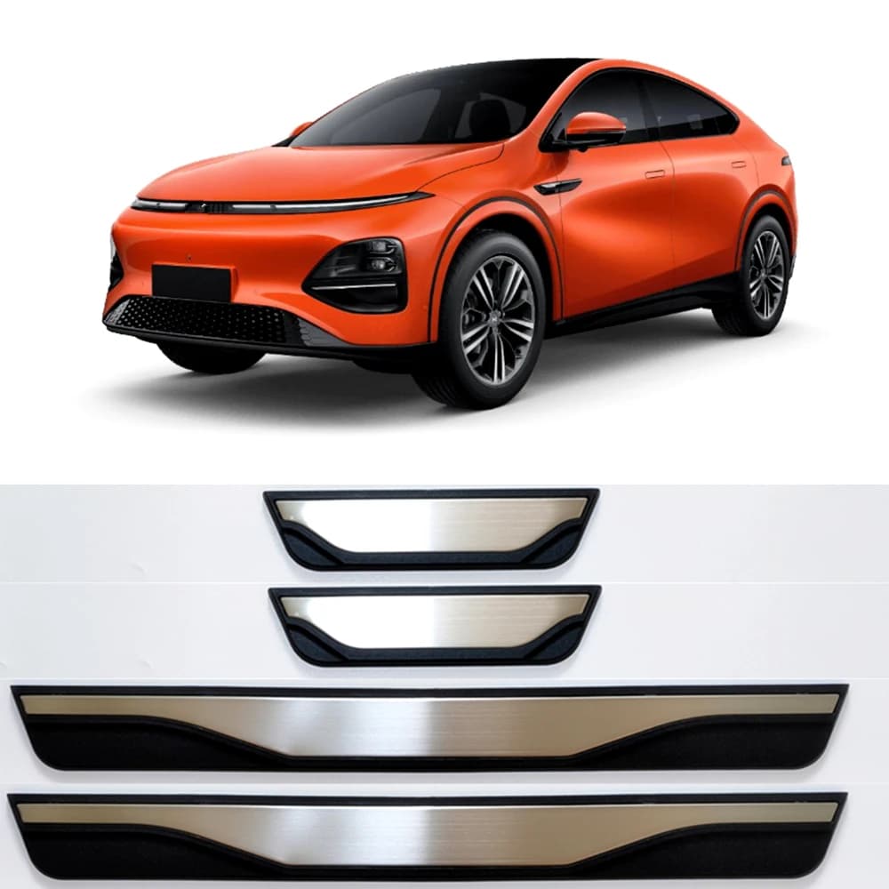 For XPENG G6 G9 P7+ 2023 2024 2025 2026 Car Door Sill Scuff Plate Trim Stainless Threshold Pedal Stickers Protectors Accessories