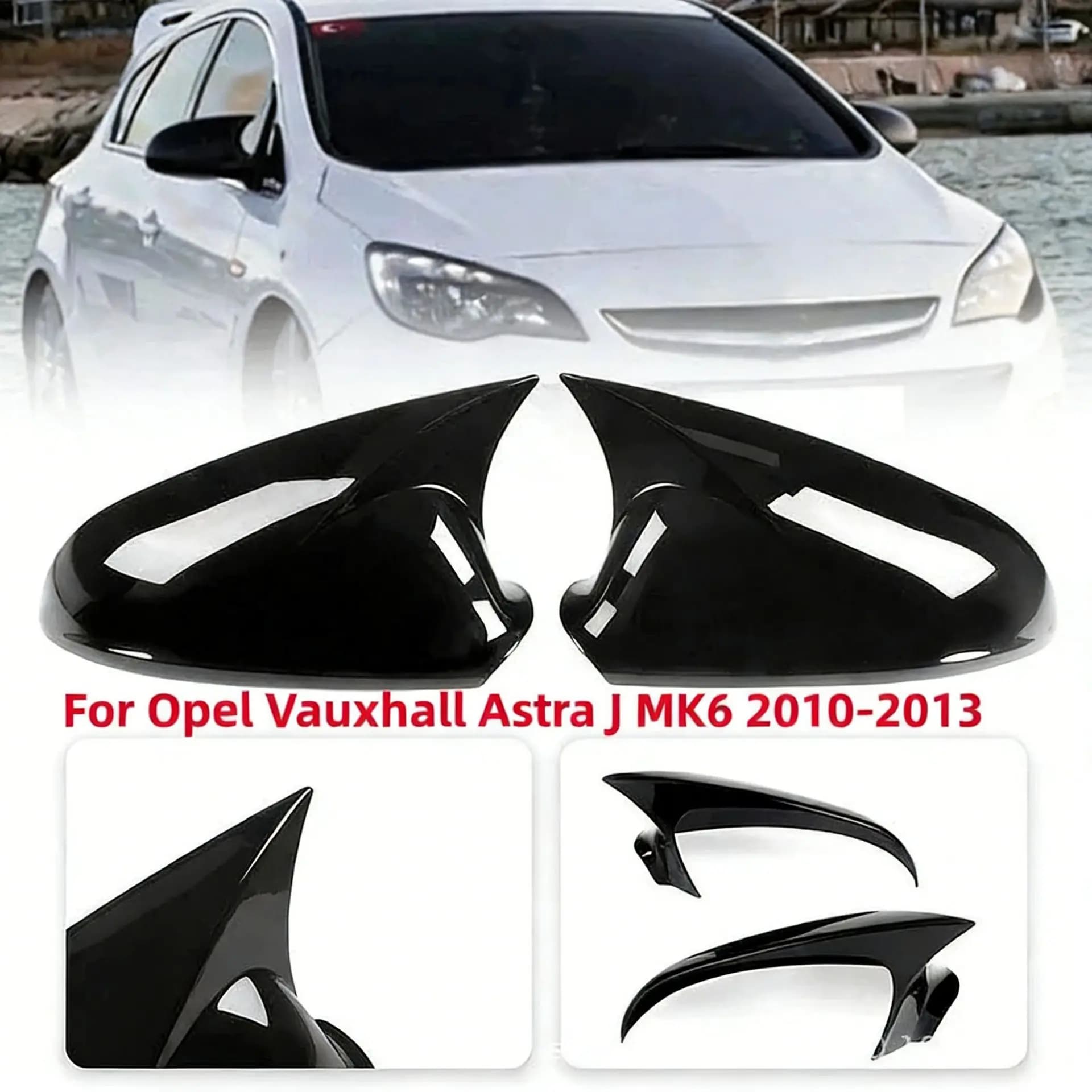 Suitable for Opel Vauxhall Vauxhall Astra J modified horn mirror housing mirror cover rearview mirror cover