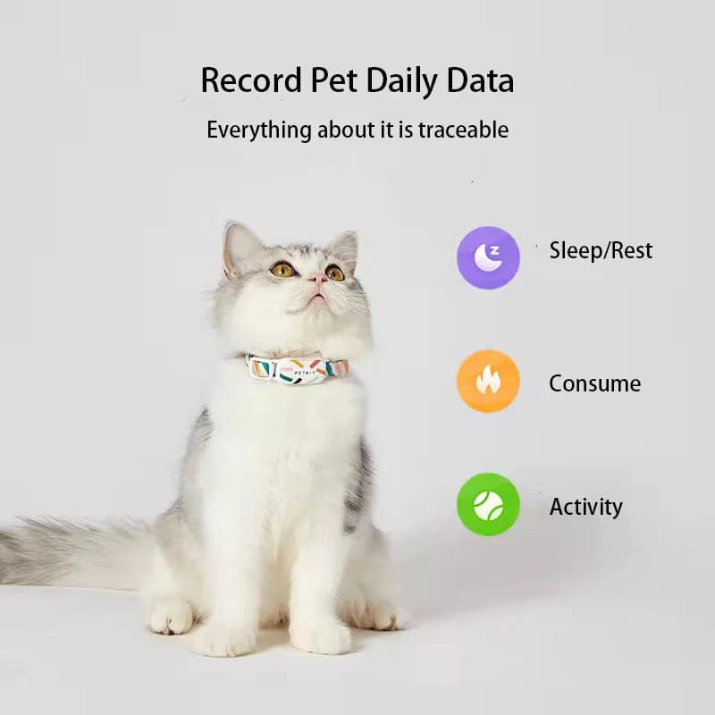 Smart Pet Tracker PETKIT Bluetooths Collar Pet Dog Collar Cat Tracker Adjustable Control Sports Activity Sleep Waterproof Collar