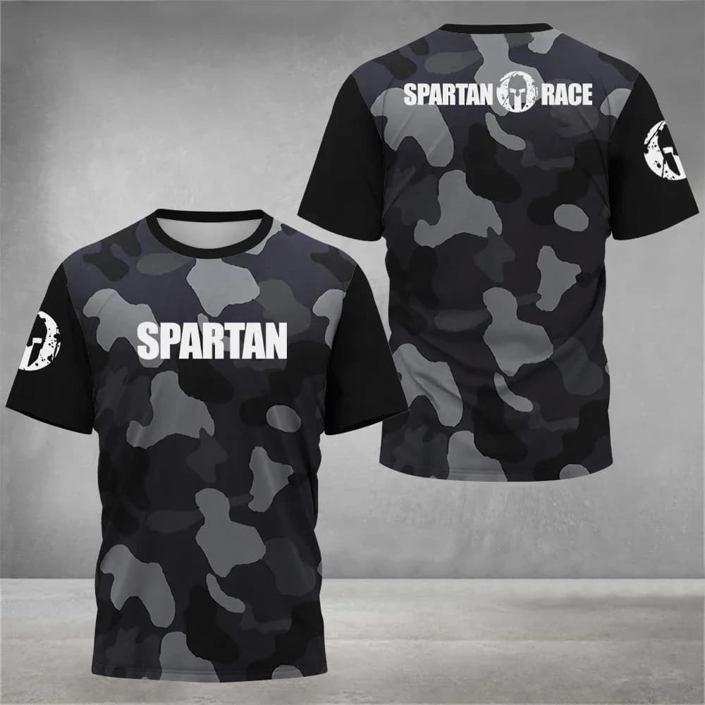 2025 New Spartan Graphic 3D Printed T-Shirt Men's GYM Fitness Compression Short Sleeve T-Shirt Breathable O-Neck T-shirts Top