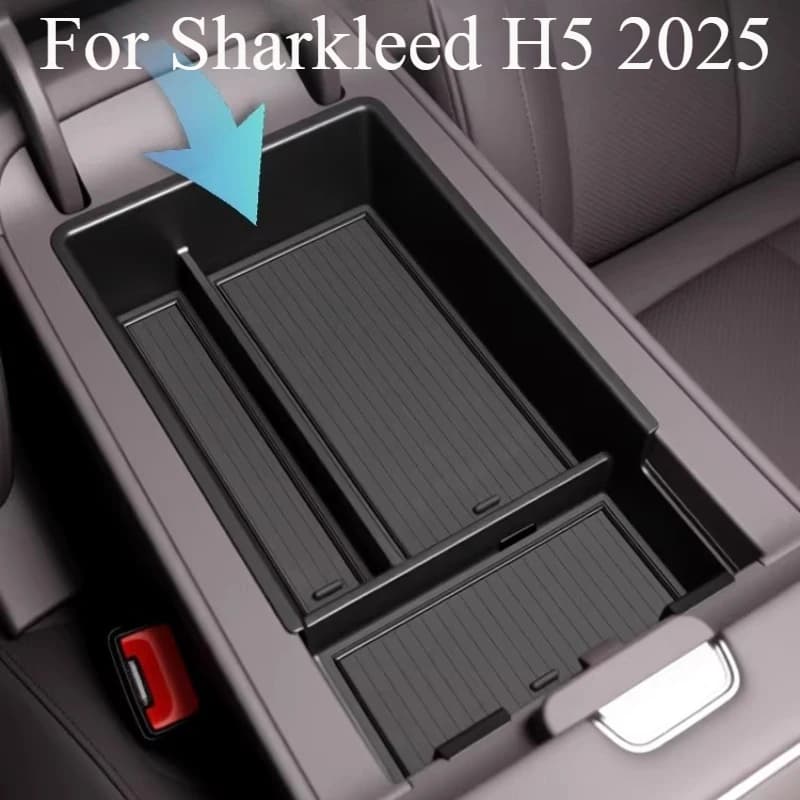 For Sharkleed H5 2025 Center Console Organizer Tray - Custom Fit Armrest Storage Box with Anti-Slip Base