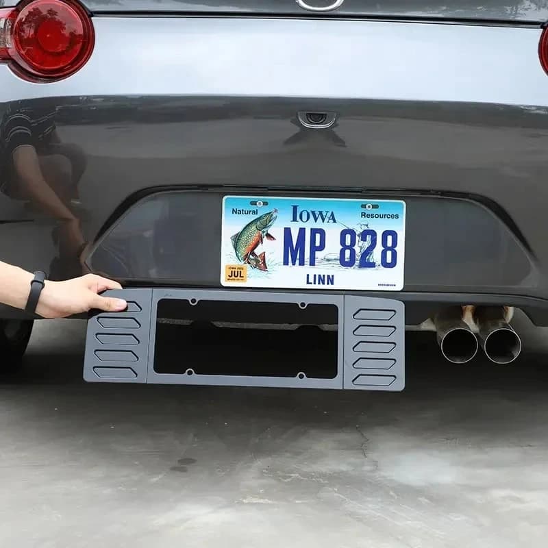 For Mazda MX-5 Miata ND 2016-2025 Aluminum Alloy Black Car Rear Bumper License Plate Panel Trim Car Accessories