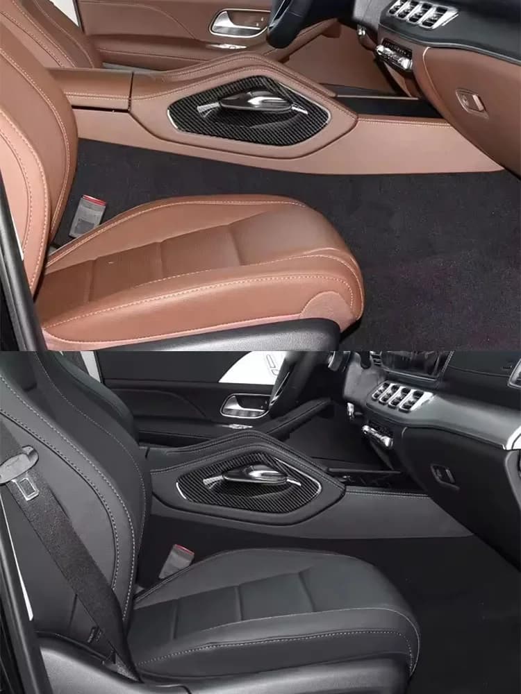 For Mercedes-Benz GLE W167 GLS X167 C292 2020-2025 ABS Interior Armrest Box Side Trim Central Control Protective Cover Accessory