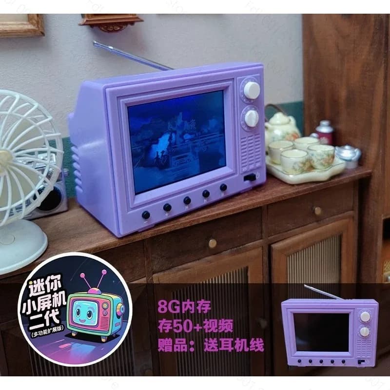 The Upgraded Mini TV Can Be Plugged in With Headphones and A USB Flash Drive, Mini TV Can Play Videos, Living Room Decorative