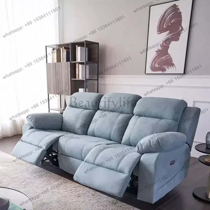 LJY European Armrest Electric Sofas Foldable Designer Quality Curved Living Room Sofas Massage High Canape Lit Furniture For Hom