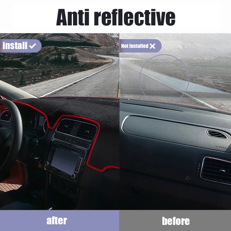 Car Dashboard Cover Dash Mat For Ford Mustang 2015~2018 Non-slip Sun Shade DashMat LHD Car-styling Suede Leather Dustproof