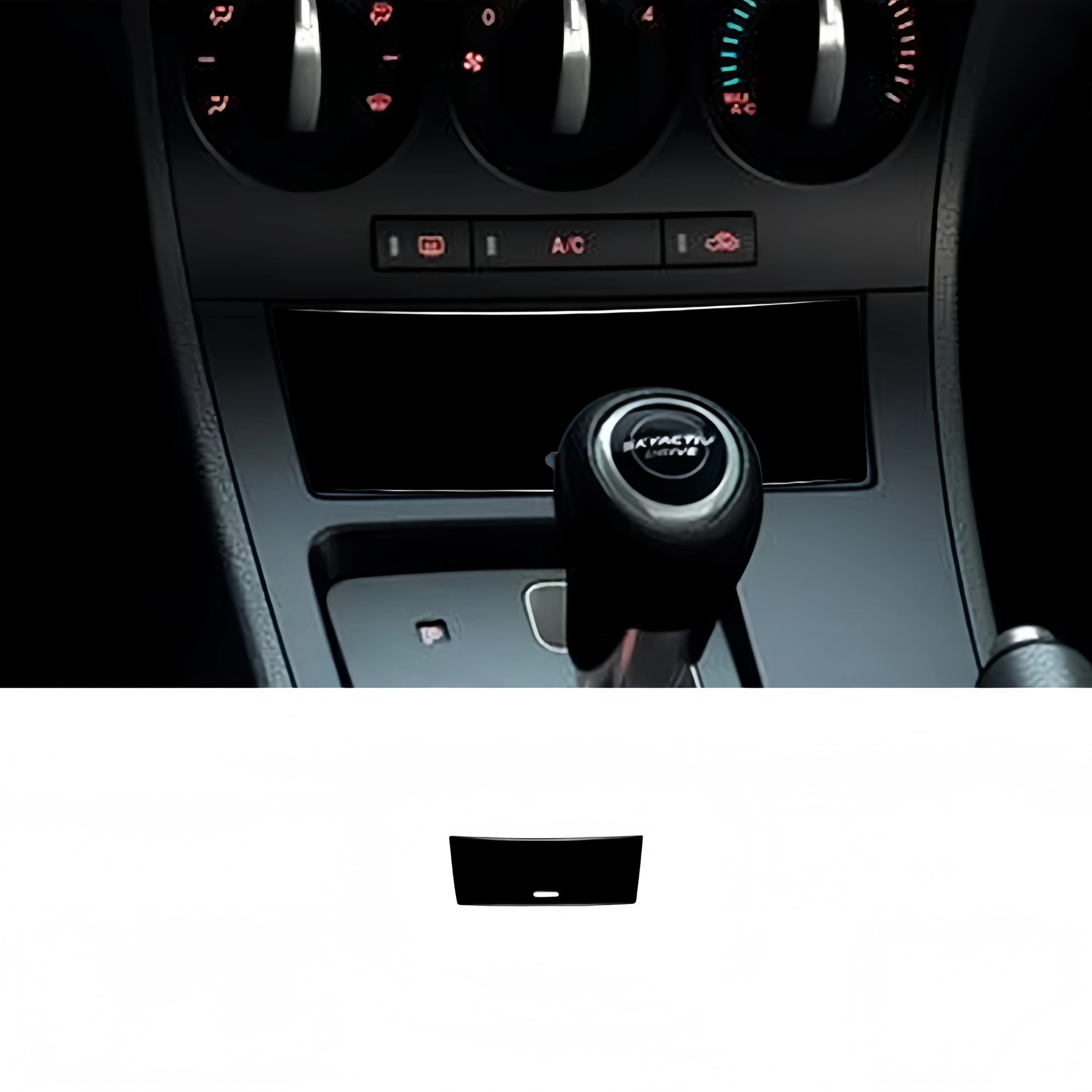 For Mazda 3 2010-2013 Piano Black Interior Auto Central Control Cigarette Lighter Panel Trim Cover Decor Sticker Car Accessories