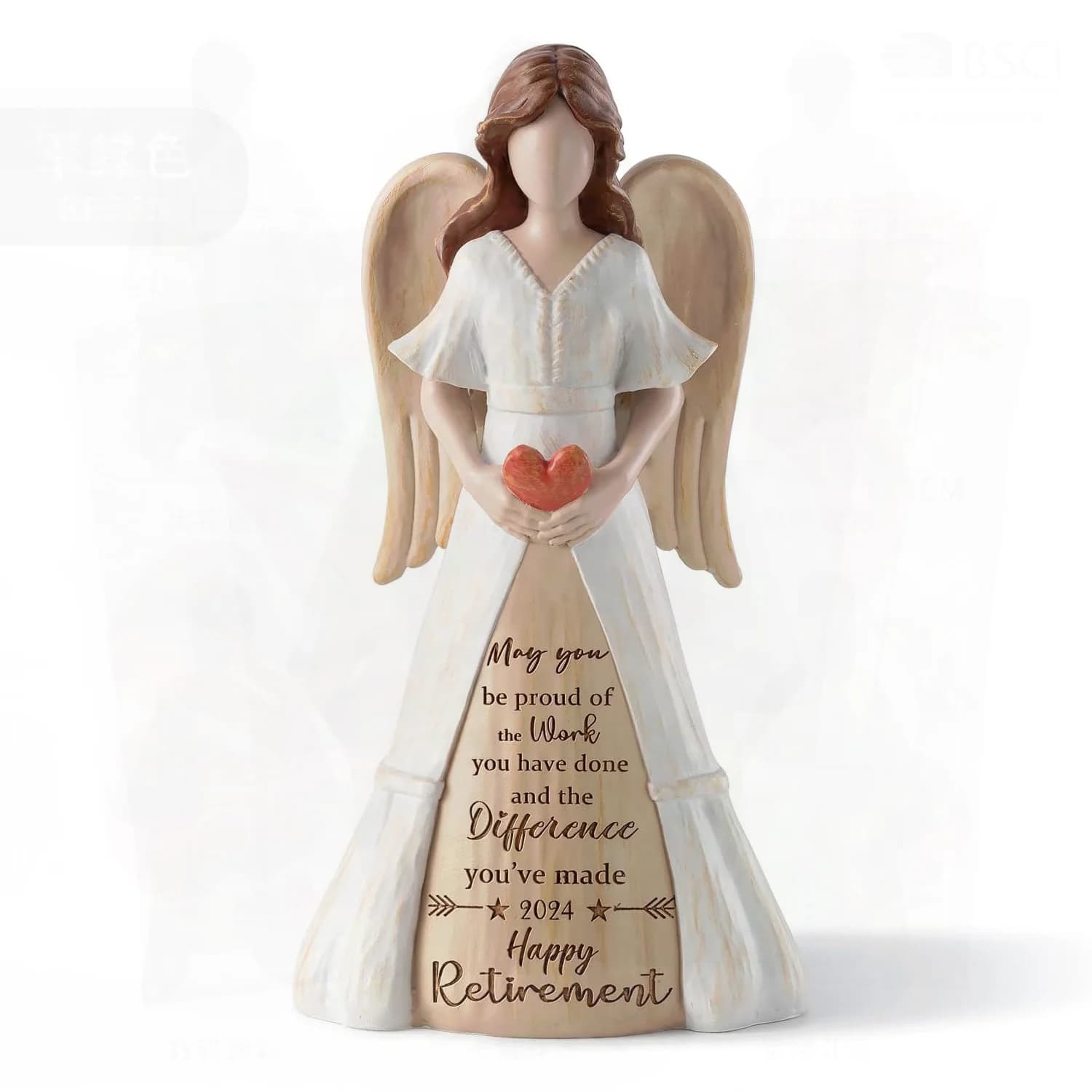 Angels Sculpture Resin Crafts New Holding Heart Angel Model Home Decoration Female Retirement Gift Mother Birthday Present