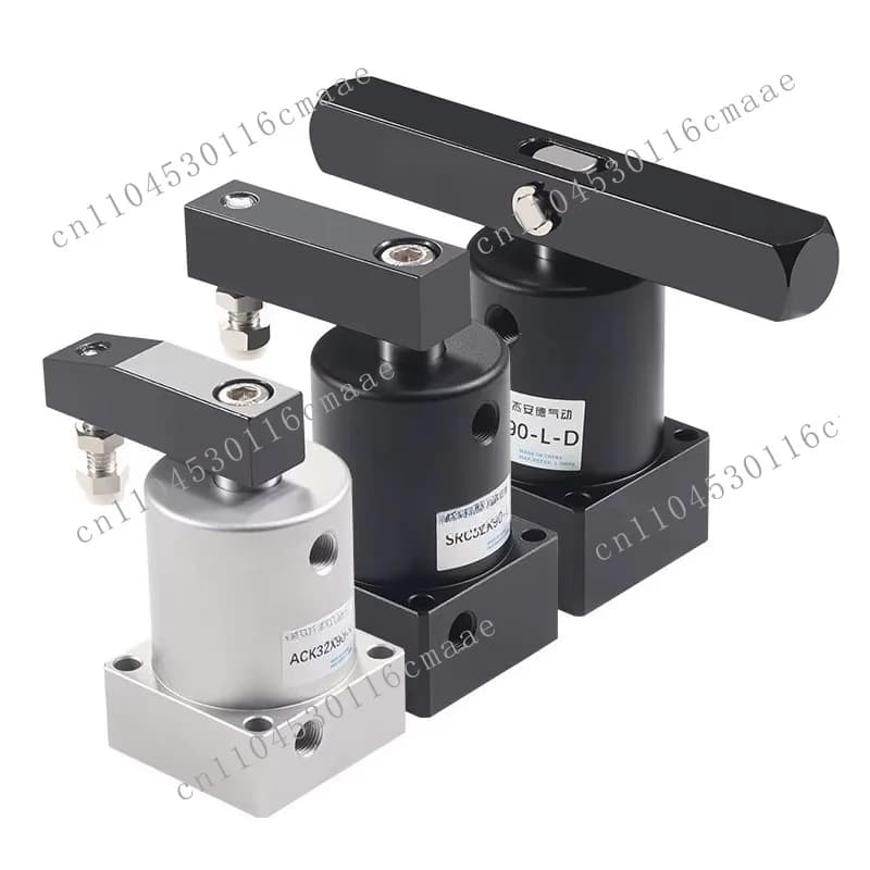 Angle cylinder SRC25 ACK32/40/50/63 * 90RL pneumatic small cylinder 90 degrees 180 rotation clamping angle down