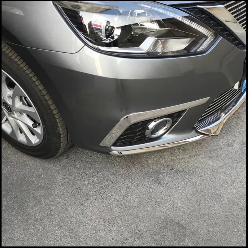 For Nissan Sentra 2016-2019 Front Fog Light Eyelid Foglight Lamp Cover Trim Eyebrow Molding Decorate Car Accessories