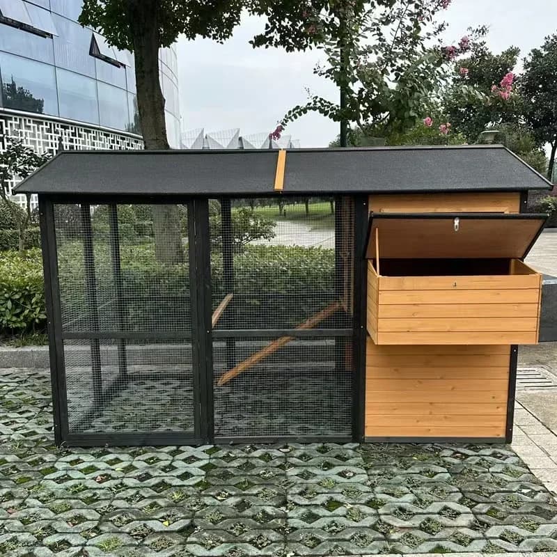 Large Outdoor Chicken Coop Waterproof Wooden Prefabricated Portable Pet Cage For Small Animals